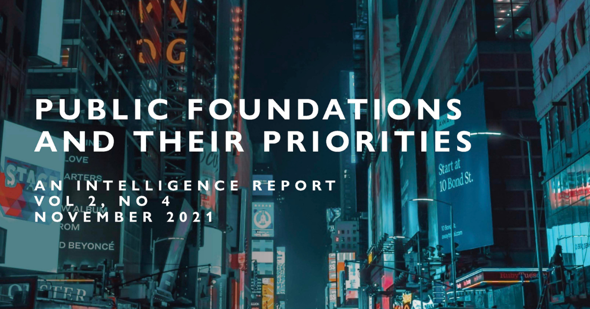 Intelligence Report On Public Foundations Issued Today - The Charity Report